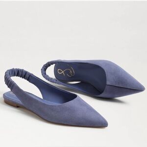NEW Sam Edelman Whitney Slingback Pointed Toe Flat Dusty Violet Purple Size 7